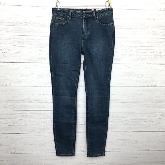 NEW prAna Women's Sienna Jeans Mid Rise Skinny Leg True Blue Stretchy size 8 - Picture 9 of 11